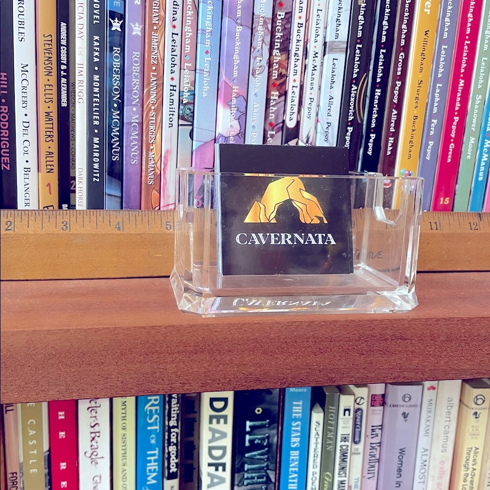 Vintage lucite business card holder 90s